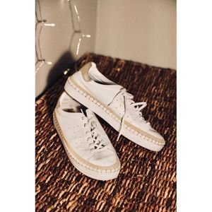 Sam Edelman White Leather Espadillres